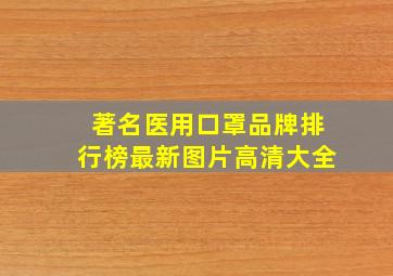 著名医用口罩品牌排行榜最新图片高清大全