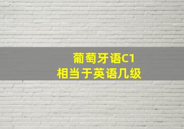 葡萄牙语C1相当于英语几级