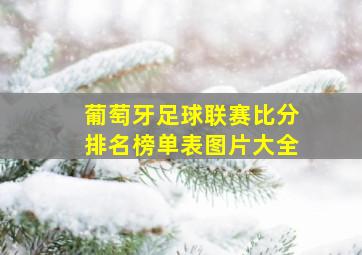 葡萄牙足球联赛比分排名榜单表图片大全