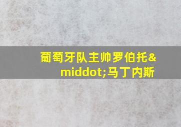 葡萄牙队主帅罗伯托·马丁内斯