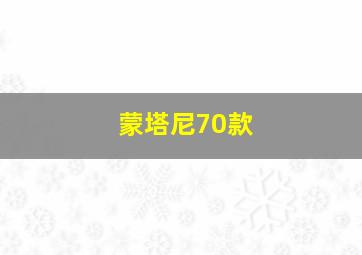 蒙塔尼70款