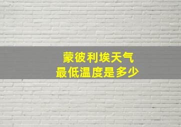 蒙彼利埃天气最低温度是多少