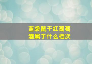 蓝袋鼠干红葡萄酒属于什么档次