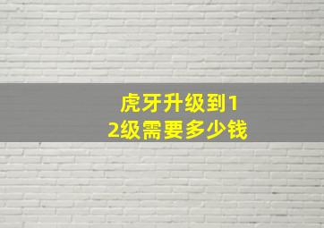 虎牙升级到12级需要多少钱