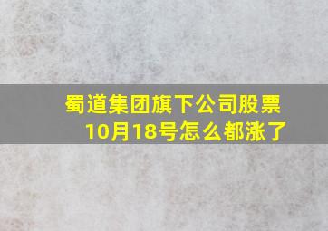 蜀道集团旗下公司股票10月18号怎么都涨了