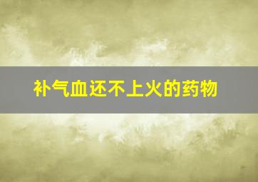 补气血还不上火的药物