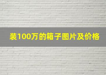 装100万的箱子图片及价格