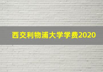 西交利物浦大学学费2020