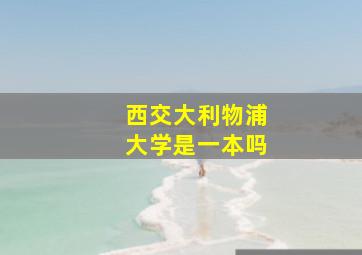 西交大利物浦大学是一本吗