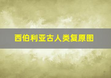 西伯利亚古人类复原图