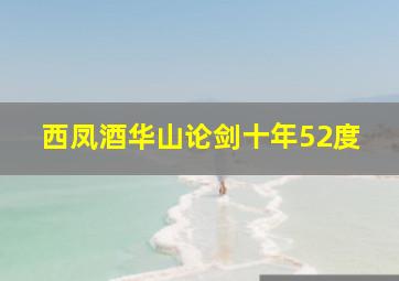 西凤酒华山论剑十年52度