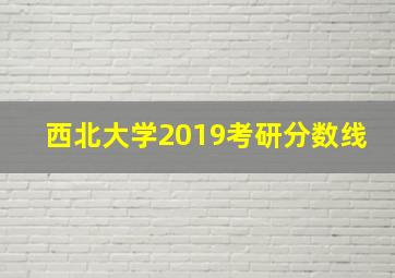 西北大学2019考研分数线