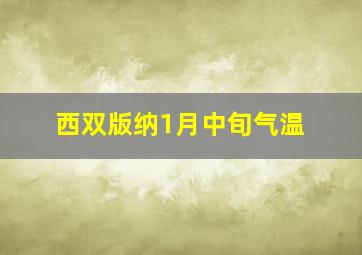 西双版纳1月中旬气温