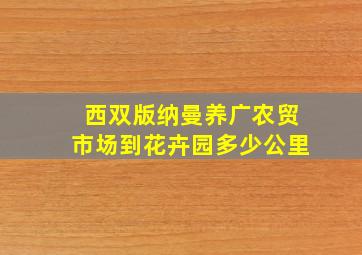 西双版纳曼养广农贸市场到花卉园多少公里