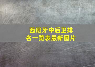 西班牙中后卫排名一览表最新图片