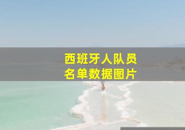 西班牙人队员名单数据图片