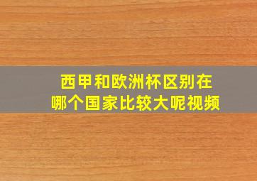 西甲和欧洲杯区别在哪个国家比较大呢视频