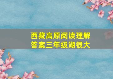 西藏高原阅读理解答案三年级湖很大