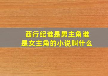 西行纪谁是男主角谁是女主角的小说叫什么