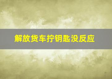 解放货车拧钥匙没反应