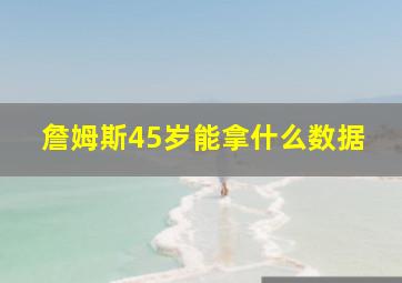 詹姆斯45岁能拿什么数据