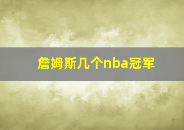 詹姆斯几个nba冠军