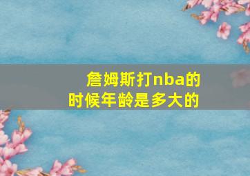 詹姆斯打nba的时候年龄是多大的