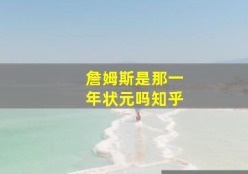 詹姆斯是那一年状元吗知乎