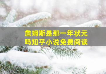 詹姆斯是那一年状元吗知乎小说免费阅读