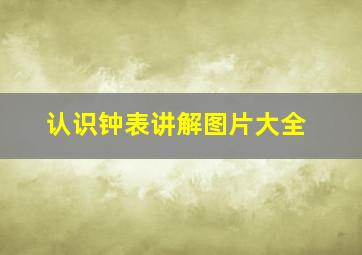 认识钟表讲解图片大全