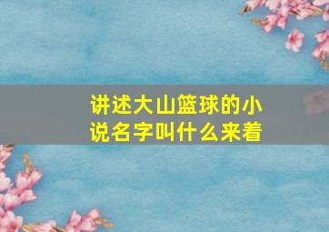 讲述大山篮球的小说名字叫什么来着