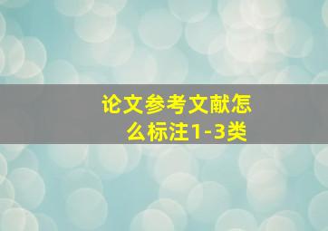 论文参考文献怎么标注1-3类