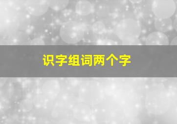 识字组词两个字