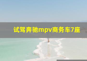 试驾奔驰mpv商务车7座