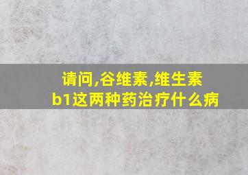 请问,谷维素,维生素b1这两种药治疗什么病