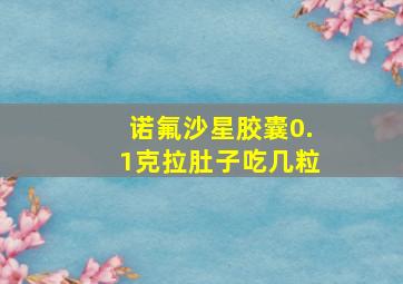 诺氟沙星胶囊0.1克拉肚子吃几粒