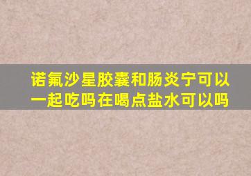 诺氟沙星胶囊和肠炎宁可以一起吃吗在喝点盐水可以吗