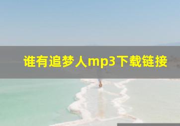 谁有追梦人mp3下载链接