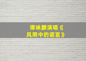 谭咏麟演唱《风雨中的诺言》