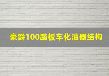 豪爵100踏板车化油器结构