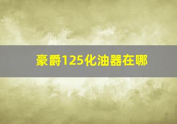 豪爵125化油器在哪