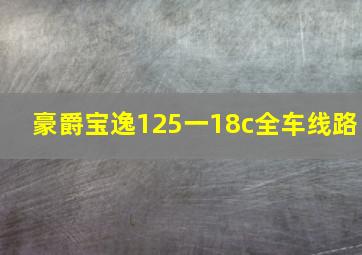 豪爵宝逸125一18c全车线路