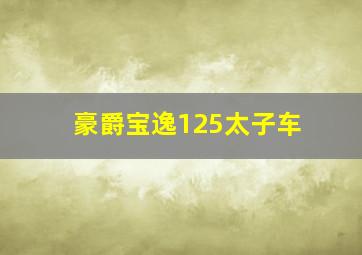 豪爵宝逸125太子车