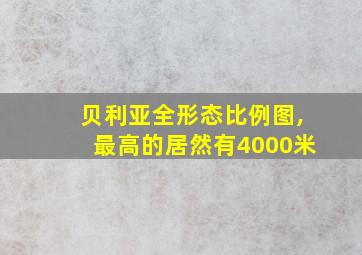 贝利亚全形态比例图,最高的居然有4000米