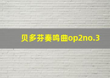 贝多芬奏鸣曲op2no.3