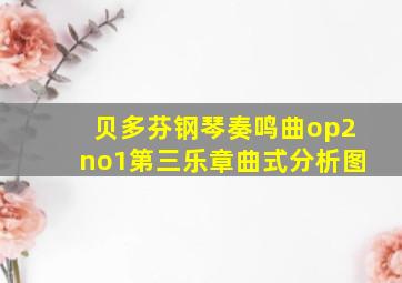 贝多芬钢琴奏鸣曲op2no1第三乐章曲式分析图