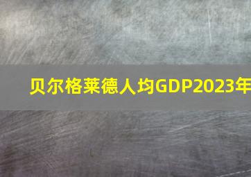 贝尔格莱德人均GDP2023年