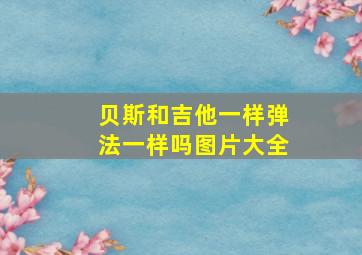 贝斯和吉他一样弹法一样吗图片大全