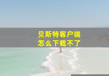 贝斯特客户端怎么下载不了