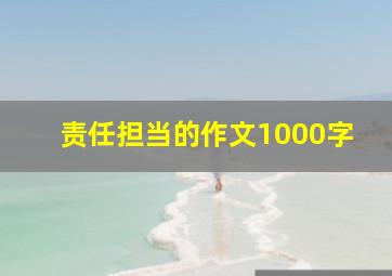 责任担当的作文1000字